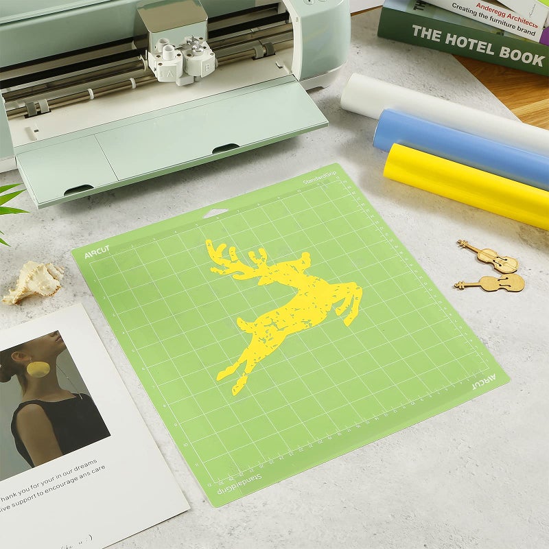 AIRCUT Cutting Mat for Cricut Maker 3/Maker 4/Maker/Explore 3/4/Air 2/Air/One(12x12 Inch, StandardGrip, LightGrip, StrongGrip) Variety Adhesive Sticky Cutting Mats Accessories - Image 4